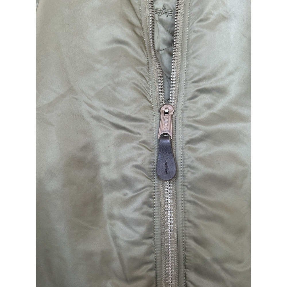 alpha industries‎ flight jacket ma 1 sage Green Size MT - Picture 2 of 8